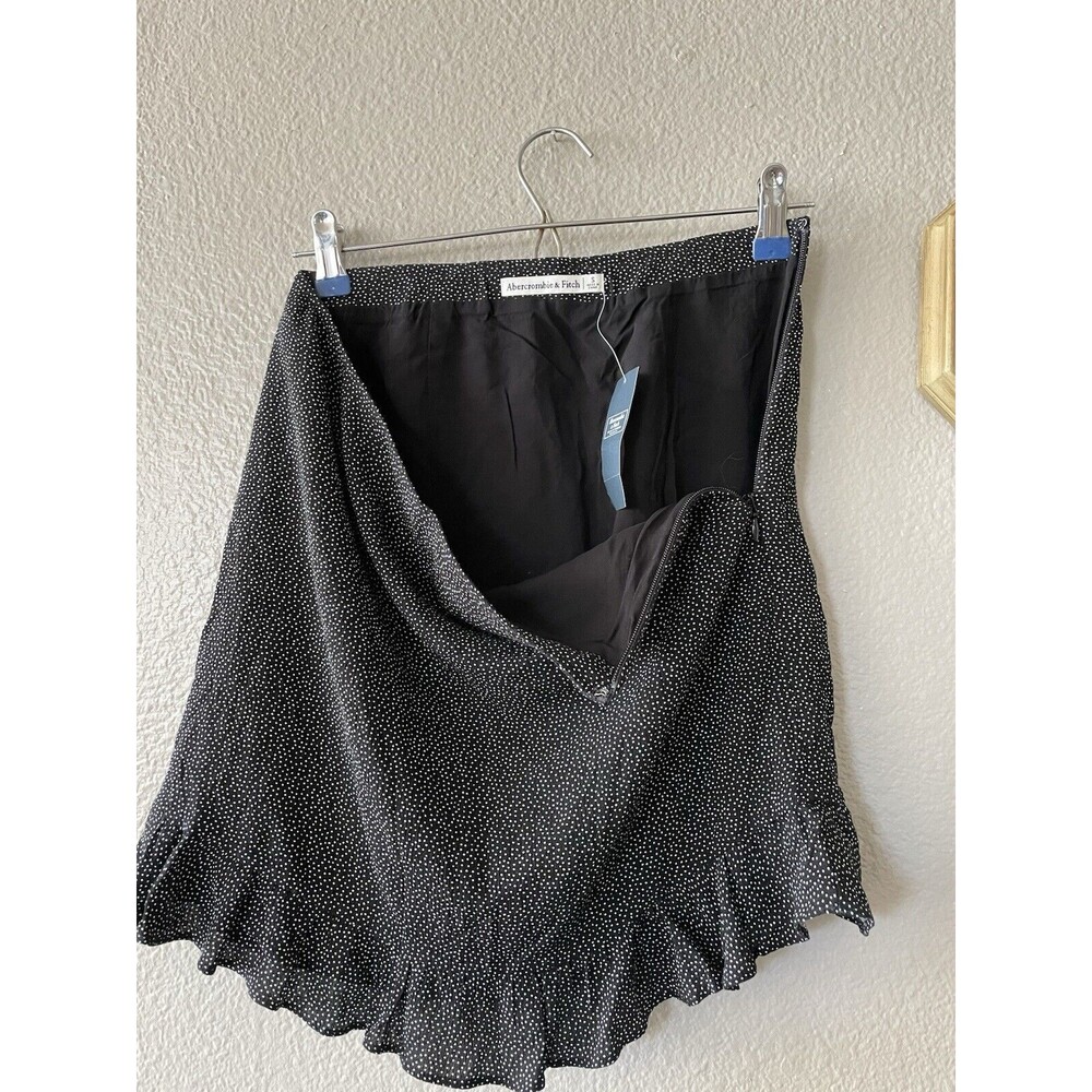 NWT Abercrombie & Fitch Women’s speckled Mini Skirt ruffle edge Size S - Picture 6 of 6
